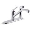 KOHLER Jolt Single Handle Standard Kitchen Faucet with Pull Out Spray Wand in Polished Chrome