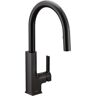 MOEN Sto Single-Handle Smart Touchless Pull Down Sprayer Kitchen Faucet with Voice Control and Power Clean in Matte Black