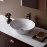 Karran Quattro 21 in. Matte White Acrylic Oval Vessel Sink