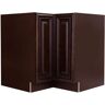 LIFEART CABINETRY Edinburgh Espresso Plywood Raised-Panel Stock Assembled Lazy-Susan Kitchen Cabinet (33 in. W x 34.5 in. H x 24 in. D)