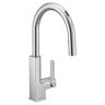 MOEN Sto Single-Handle Smart Touchless Pull Down Sprayer Kitchen Faucet with Voice Control and Power Clean in Chrome