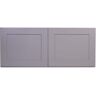 Bremen Cabinetry Bremen 36 in. W x 12 in. D x 12 in. H Gray Plywood Assembled Wall Bridge Kitchen Cabinet with Soft-Close