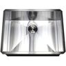 Kingsman Hardware Undermount 16-Gauge Stainless Steel 26 in. x 20 in. x 10 in. Deep Single Bowl Zero Radius Kitchen Sink