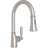 ROHL Michael Berman Gotham Single Handle Pull-Down Sprayer Kitchen Faucet in Satin Nickel