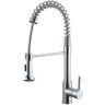 Luxurious Single-Handle Pull-Out Sprayer Kitchen Faucet in Polished Chrome