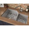 Ruvati 33 in. Double Bowl 60/40 Undermount 16-Gauge Stainless Steel Kitchen Sink