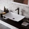 Karran Quattro 25 in. Matte White Acrylic Rectangular Vessel Sink