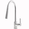 Novatto KEN Dual Action Single Handle Pull Down Sprayer Kitchen Faucet in Brushed Nickel