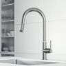 VIGO Hart Arched Single Handle Pull-Down Spout Kitchen Faucet in Stainless Steel