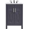 stufurhome Hathaway 24 in. x 34 in. Grey Engineered Wood Laundry Sink