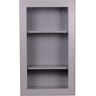 Bremen Cabinetry Bremen 15 in. W x 12 in. D x 36 in. H Gray Plywood Assembled Wall Glass-Door Kitchen Cabinet with Soft-Close