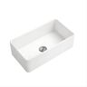 Modland Teresa 33 in. Undermount Single Bowl White Ceramic Farmhouse Kitchen Sink with Optional Apron
