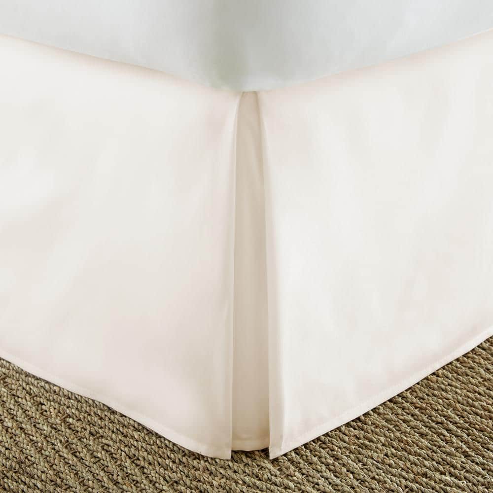 Becky Cameron 14 in. Ivory Solid Queen Bed Skirt