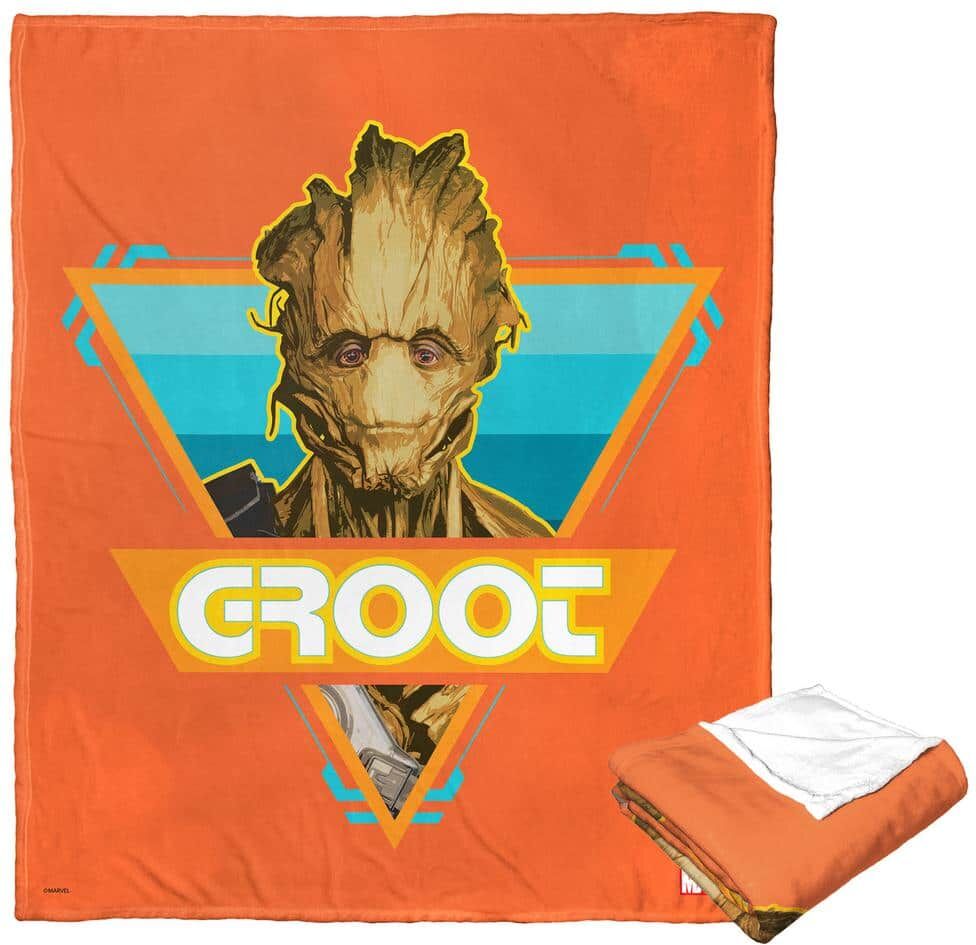 THE NORTHWEST GROUP Guardians of the Galaxy Surf Groot Silk Touch Multi-Colored Throw Blanket