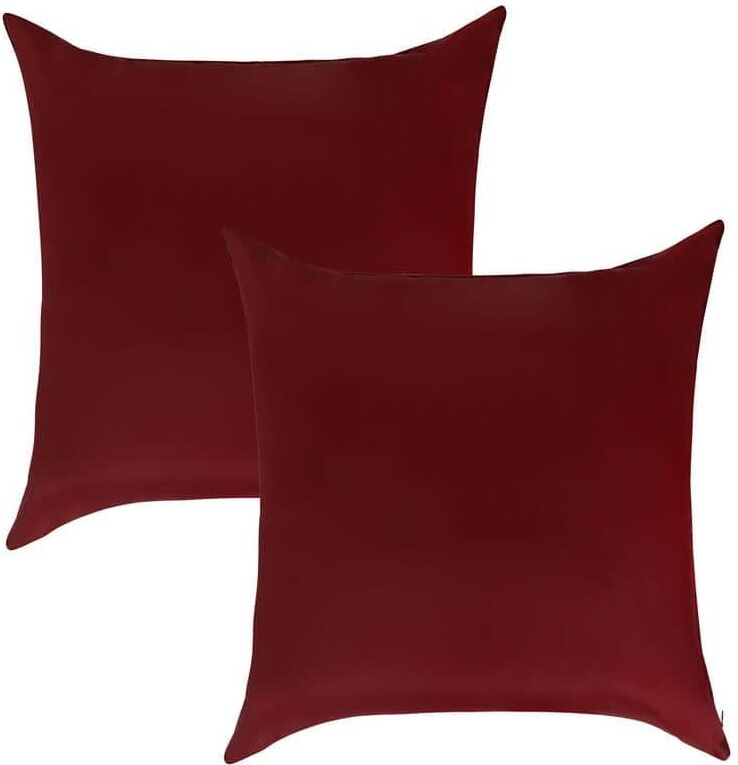 A1 Home Collections A1HC Waterproof Copper Rust 22 in. x 22 in. Outdoor Throw Pillow Covers (Set of 2)