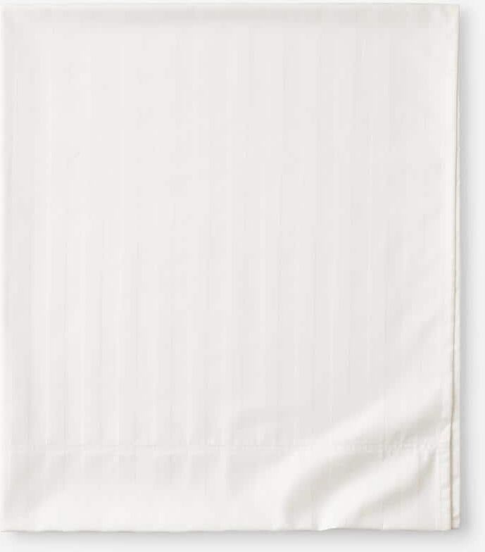 The Company Store Company Cotton Dobby Stripe Wrinkle-Free Sateen Cream Cotton King Flat Sheet