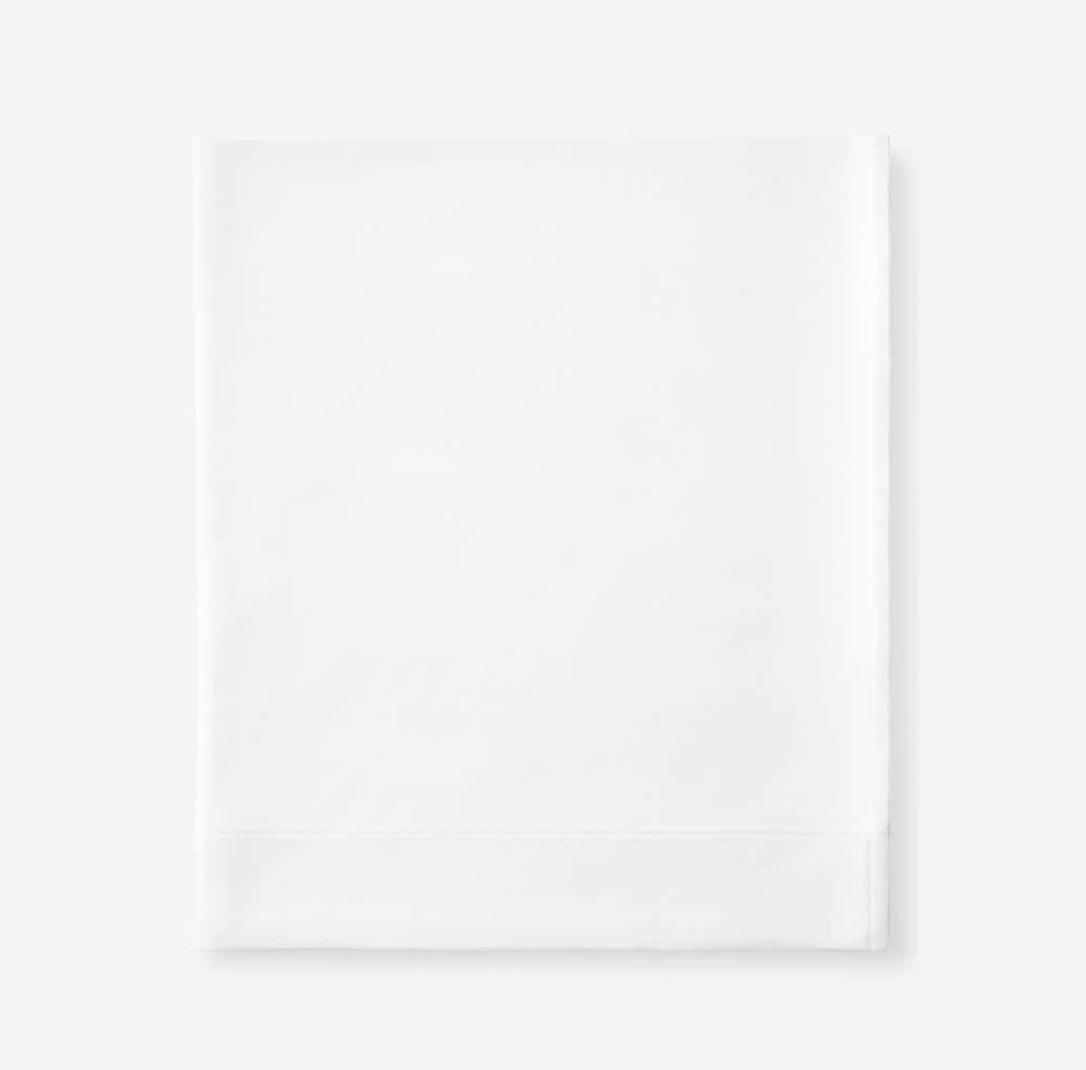 The Company Store Legacy Velvet Flannel White Solid Extra Deep King Flat Sheet