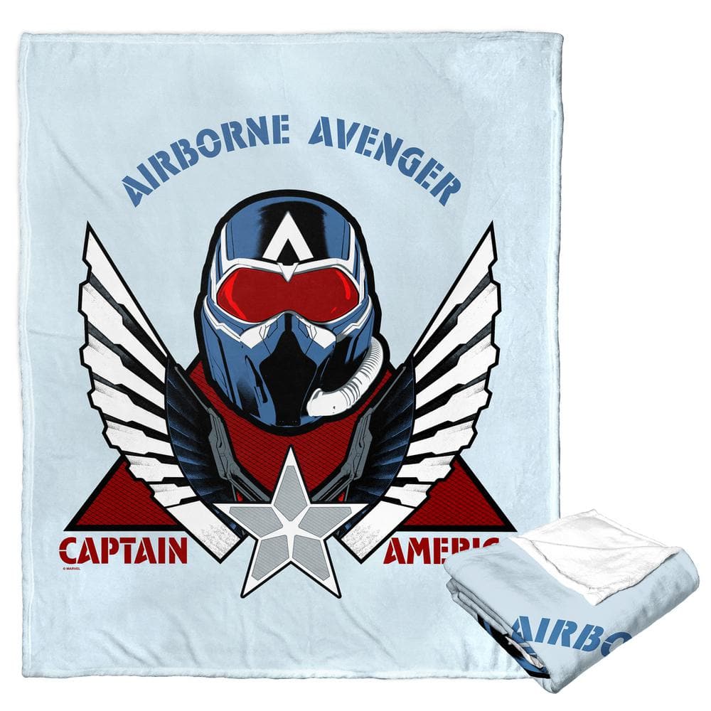 THE NORTHWEST GROUP Marvel Captain America Airborne Avenger Silk Touch Throw
