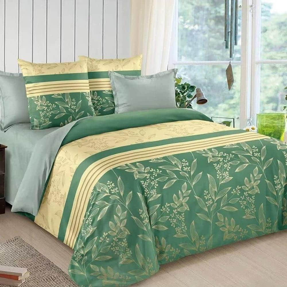 Shatex All Season Bedding 2-Piece Green Polyester Twin Size Ultra Soft Elegant Bedding Comforters set