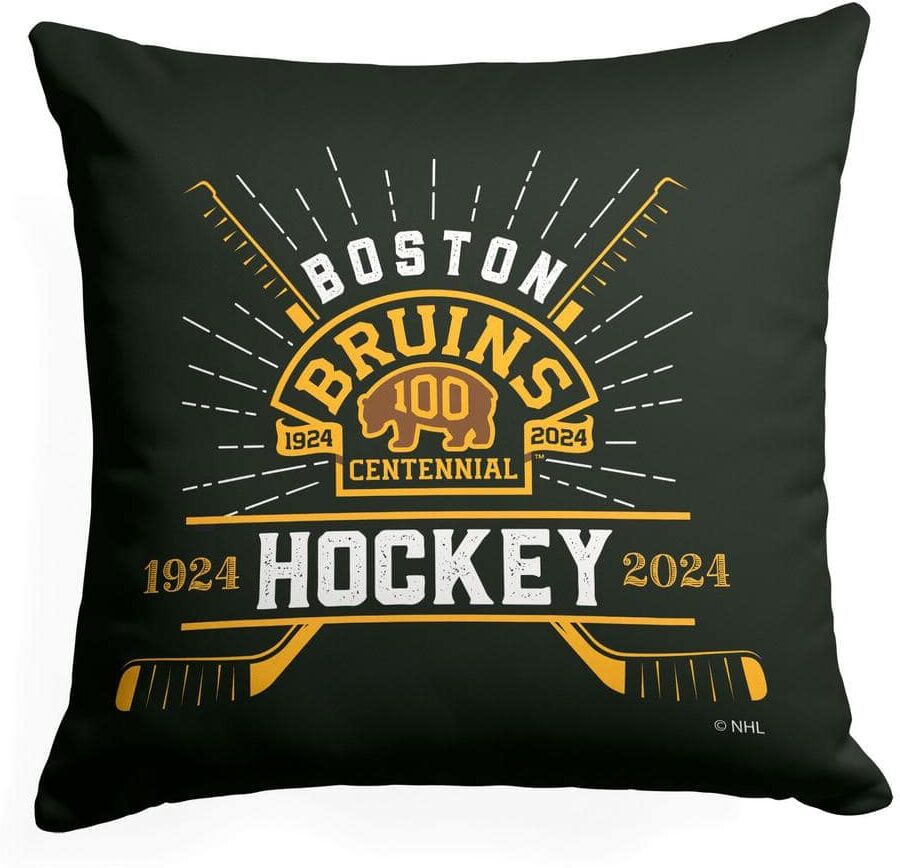 THE NORTHWEST GROUP 100th Anniv Fanatic Bruins Printed Throw Pillow