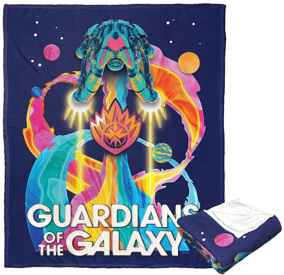 THE NORTHWEST GROUP Marvel Guardians Of The Galaxy 3-Psychadelic Space Ship Silk Touch Throw