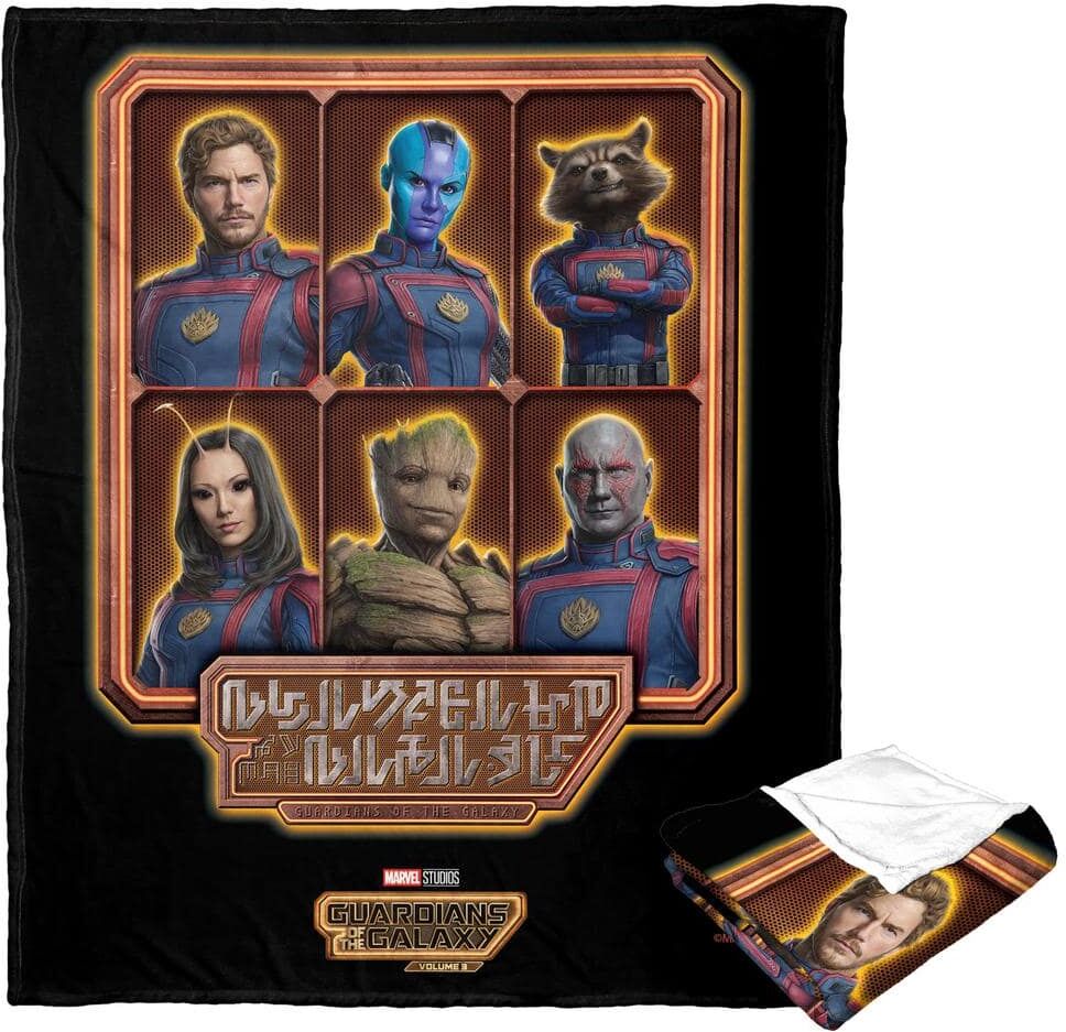 THE NORTHWEST GROUP Marvel Guardians Of The Galaxy 3 The Guardians Silk Touch Throw