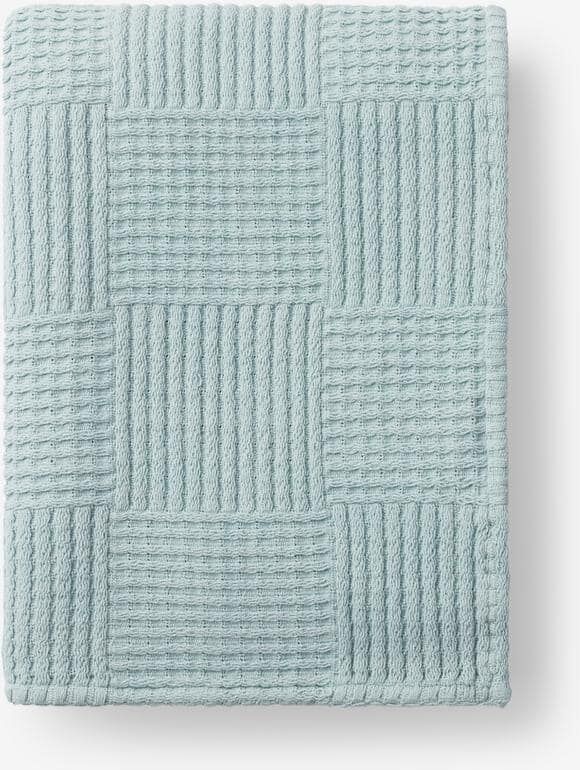 The Company Store Large Basketweave Sea Spray Throw Blanket