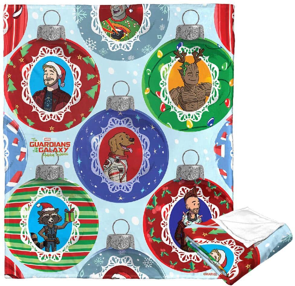 THE NORTHWEST GROUP Marvel Guardians Of The Galaxy Holiday Special Galaxy Ornaments Silk Touch Throw