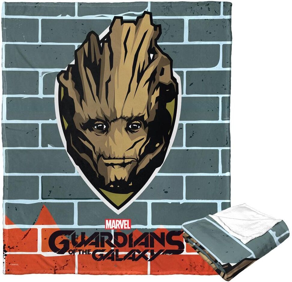 THE NORTHWEST GROUP Guardians of the Galaxy Trophy Groot Silk Touch Multi-Colored Throw Blanket