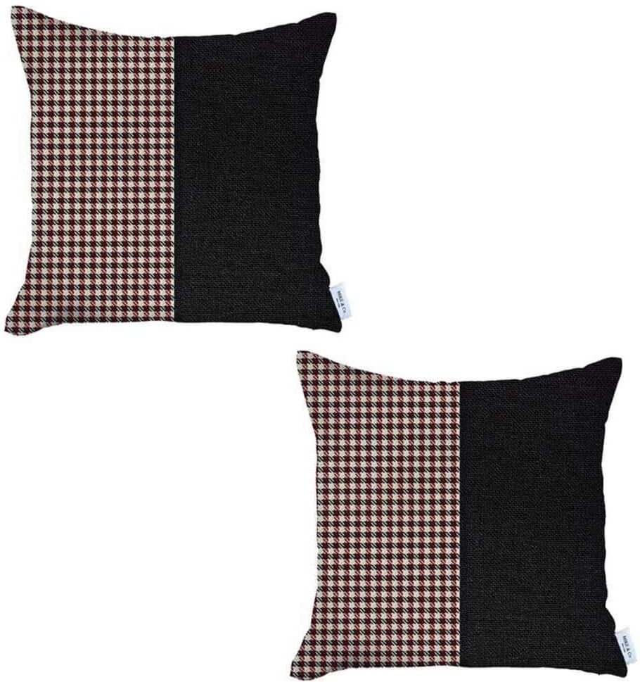 HomeRoots Jordan Multicolored Abstract 18 in. X 18 in. Throw Pillow Cover Set of 2