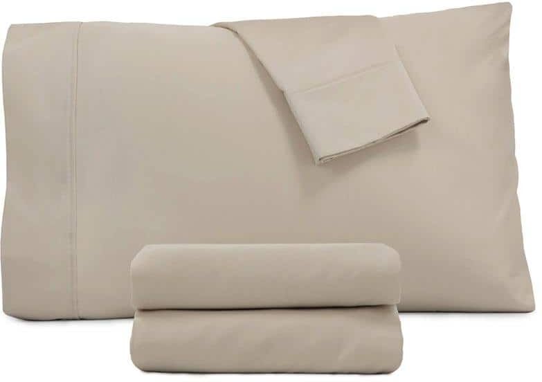 Jennifer Adams 600 TC Egyptian Cotton Fawn Sheet Sets California King Breathable and Durable