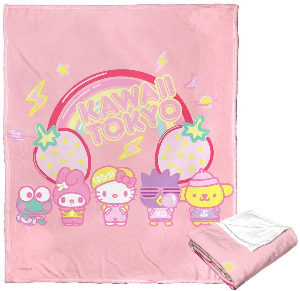 THE NORTHWEST GROUP Hello Kitty Fashion Friends Silk Touch Throw Blanket