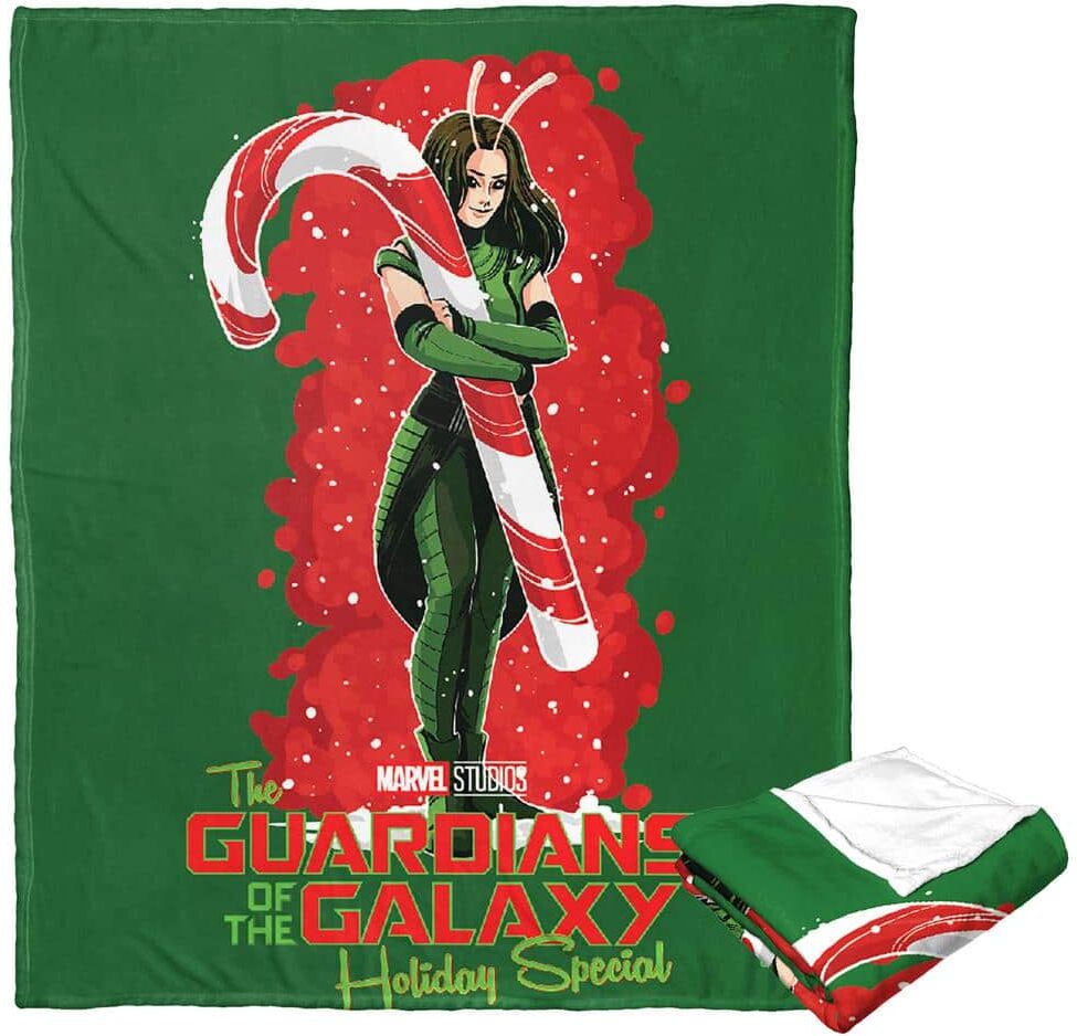 THE NORTHWEST GROUP Marvel Guardians Of The Galaxy Holiday Special Candy Cane Mantis Silk Touch Throw