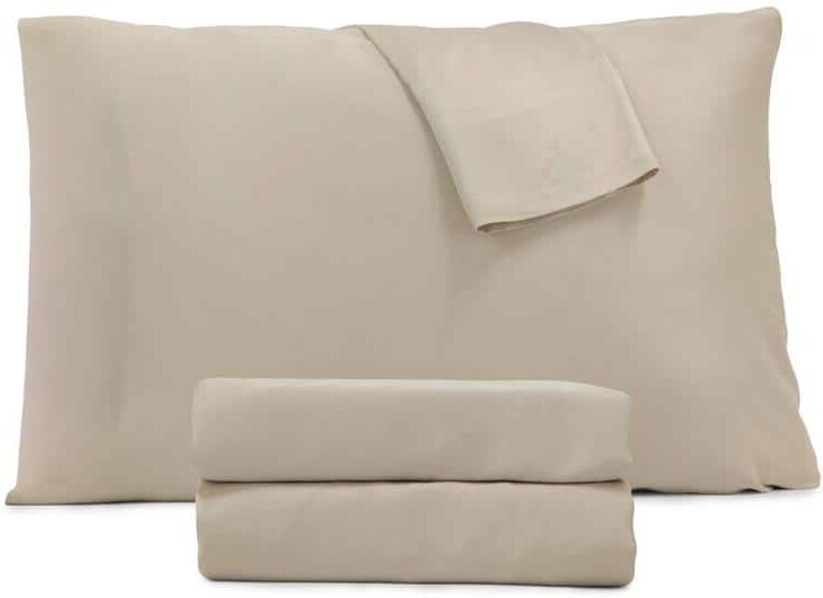 Jennifer Adams 4-Piece Sand Solid Bamboo King Sheet Set Incredibly Soft