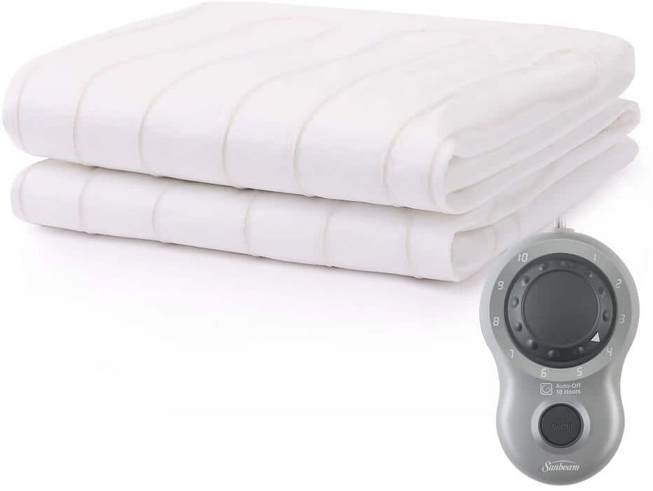 Sunbeam 39 in. x 75 in. Restful Electric Heated Twin Size Mattress Pad