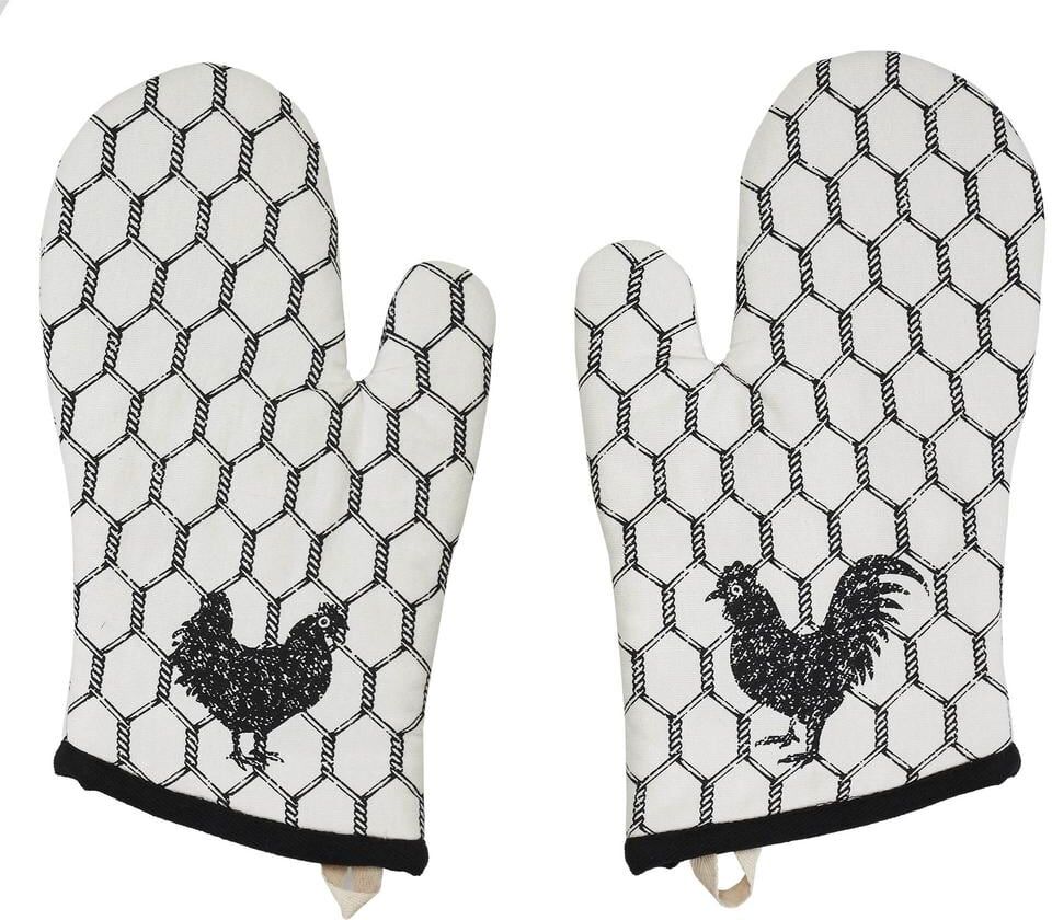 VHC Brands Down Home Cotton White Oven Mitt (2-Pack)