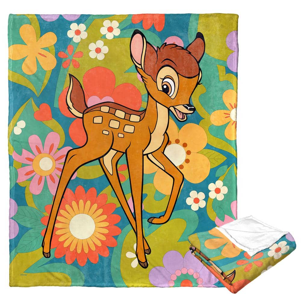 THE NORTHWEST GROUP Bambi 80th Celebration Mod About Bambi Silk Touch Multi-Colored Throw Blanket