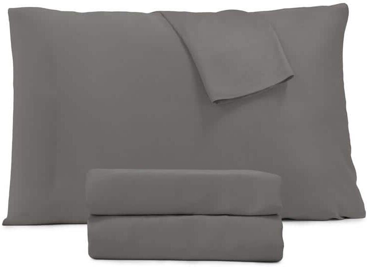 Jennifer Adams 4-Piece Slate Solid Bamboo California King Sheet Set Incredibly Soft