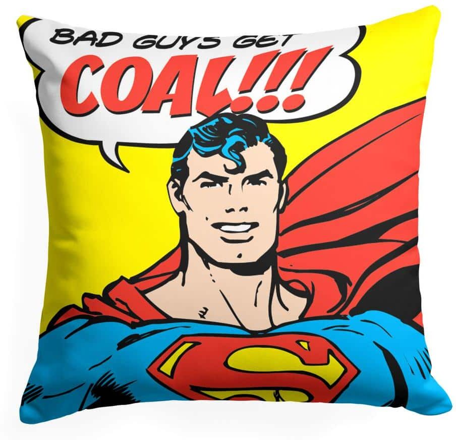 THE NORTHWEST GROUP Warner Bros DC Justice League Bad Guys get Coal Printed Throw Pillow