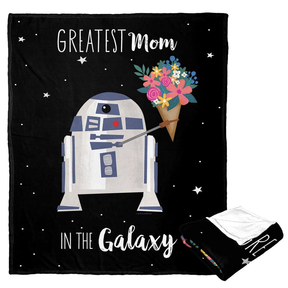 THE NORTHWEST GROUP Star Wars Classic Best Mom In The Galaxy Silk Touch Multi-Colored Throw Blanket