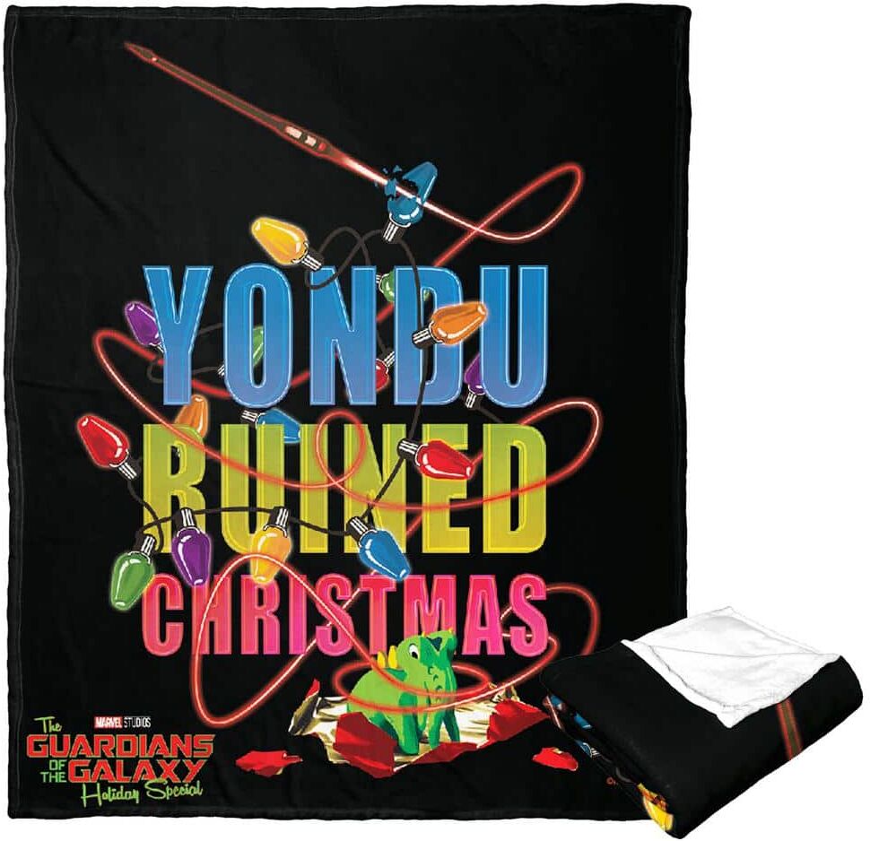 THE NORTHWEST GROUP Marvel Guardians of the Galaxy Holiday Special Yondu Ruined Christmas Silk Touch Multi-Colored Throw