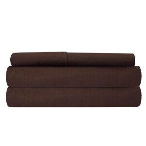 Luxury Home 3-Piece Chocolate Super-Soft 1600 Series Double-Brushed Twin Microfiber Bed Sheets Set, Chocolate Brown