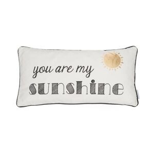 LEVTEX HOME White, Black You Are My Sunshine Word Embroidered 12 in. x 24 in. Throw Pillow, White;Black