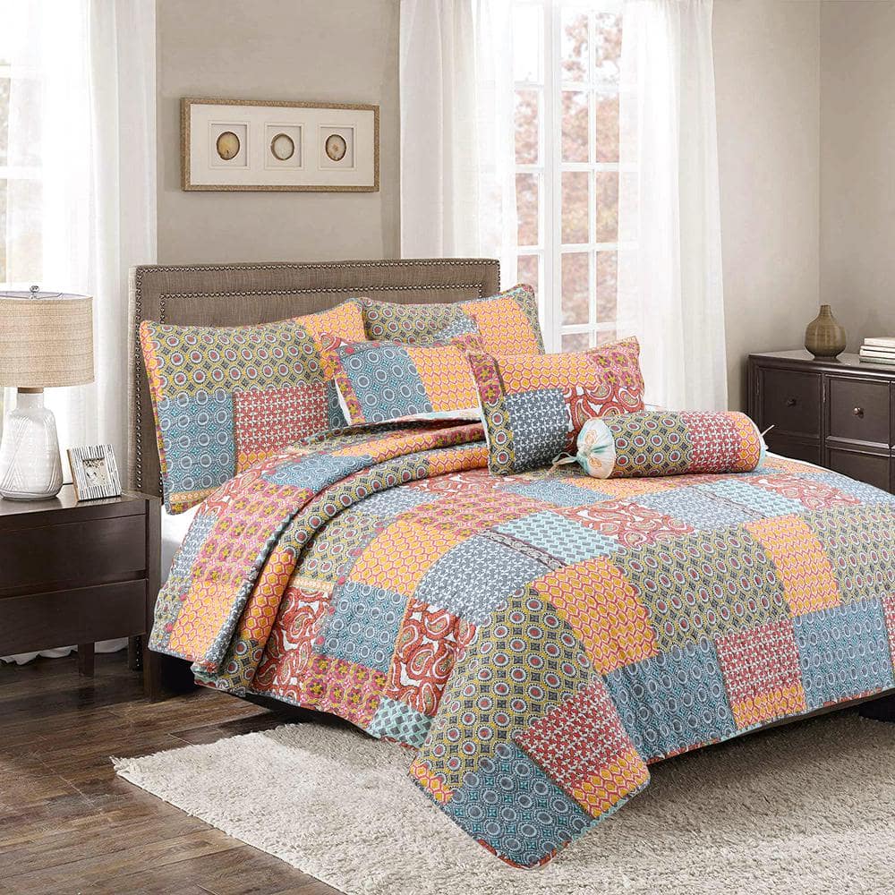 Cozy Line Home Fashions Antique Chic 3-Piece King Quilt Set