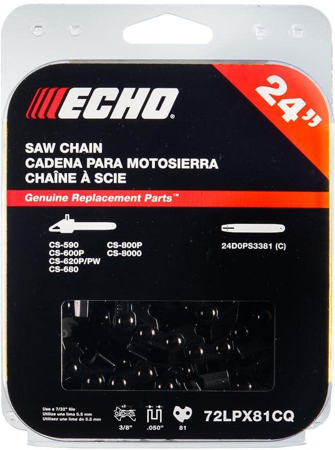 ECHO 24 in. 72LPX Chisel Chainsaw Chain with 81 Drive Links Used with 24D0PS3881C  Chainsaw Guide Bar