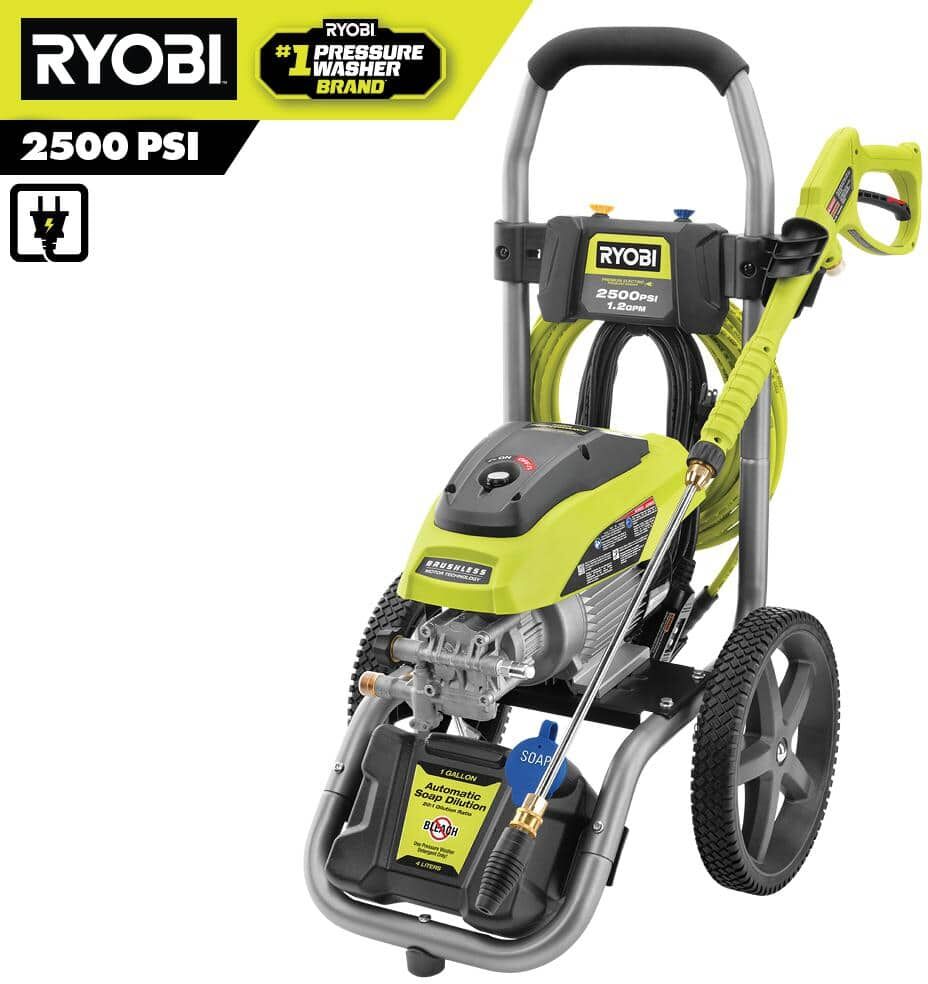 RYOBI 2500 PSI 1.2 GPM High Performance Cold Water Electric Pressure Washer