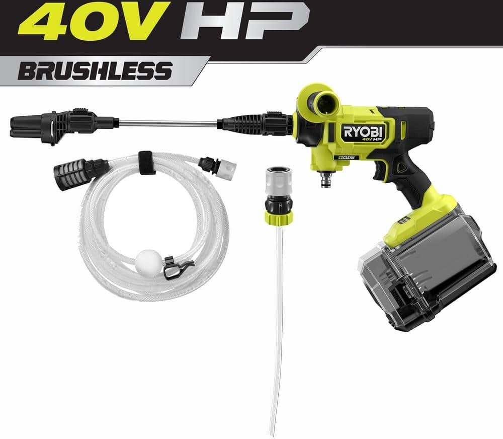 RYOBI 40V HP Brushless EZClean 600 PSI 0.7 GPM Cold Water Electric Power Cleaner (Tool-Only)