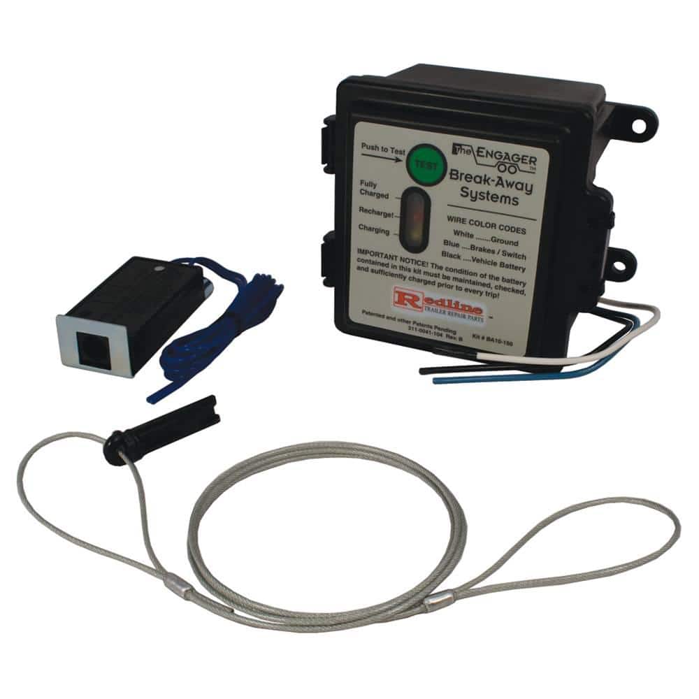 STENS New Trailer Break-Away System for 5 Amp/hr. Battery with Charger and LED Charger Indicator Use On Single