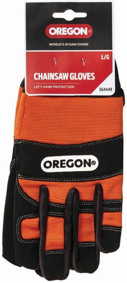 Oregon Protective Orange and Black Chainsaw Gloves