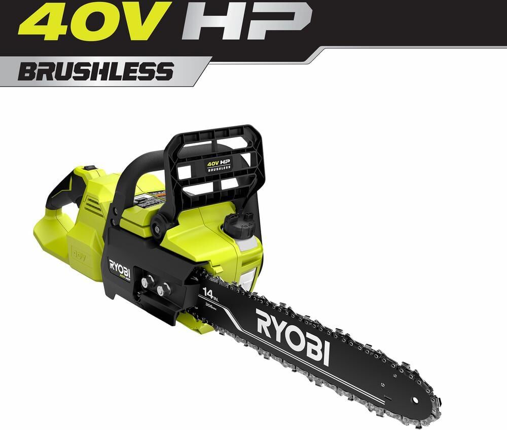 RYOBI 40V HP Brushless 14 in. Battery Chainsaw (Tool Only)